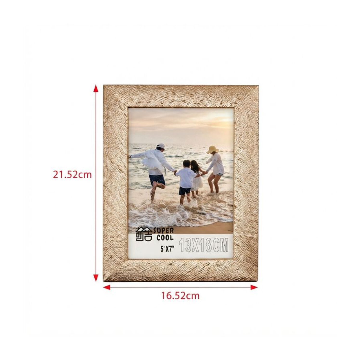 Pack 2 Marco Para Fotos 13x18 Cm Dorado Texturado Dise&ntilde;o Cl&aacute;sico image number 3.0