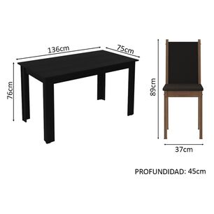 Juego De Comedor Vekkahome Lola / 6 Sillas