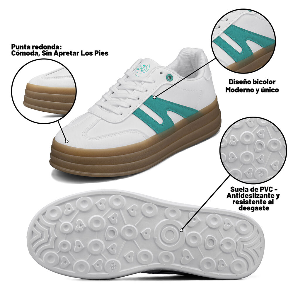 Zapatilla Casual Urbana Plataforma Mujer Weide Sl65 image number 5.0