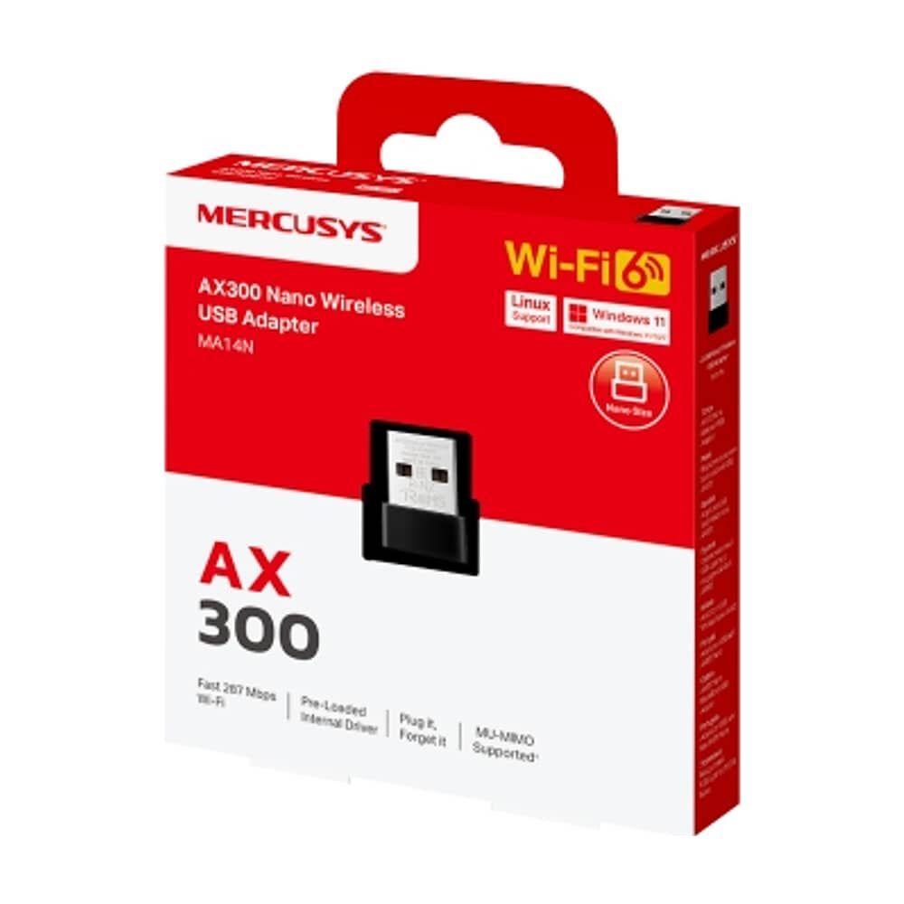 Adaptador Usb Wifi Mercusys Ma14n Al&aacute;mbrico Metallic Black image number 2.0