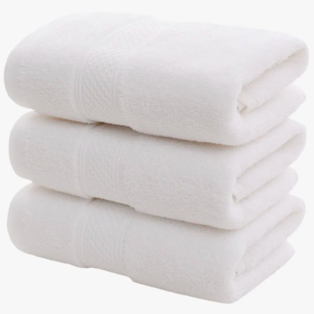 Set 4 Toallas Algodon Blancas image number 0.0