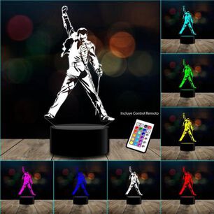 Ilusi&oacute;n Led 3d Freddy M Queen C/remoto Colores