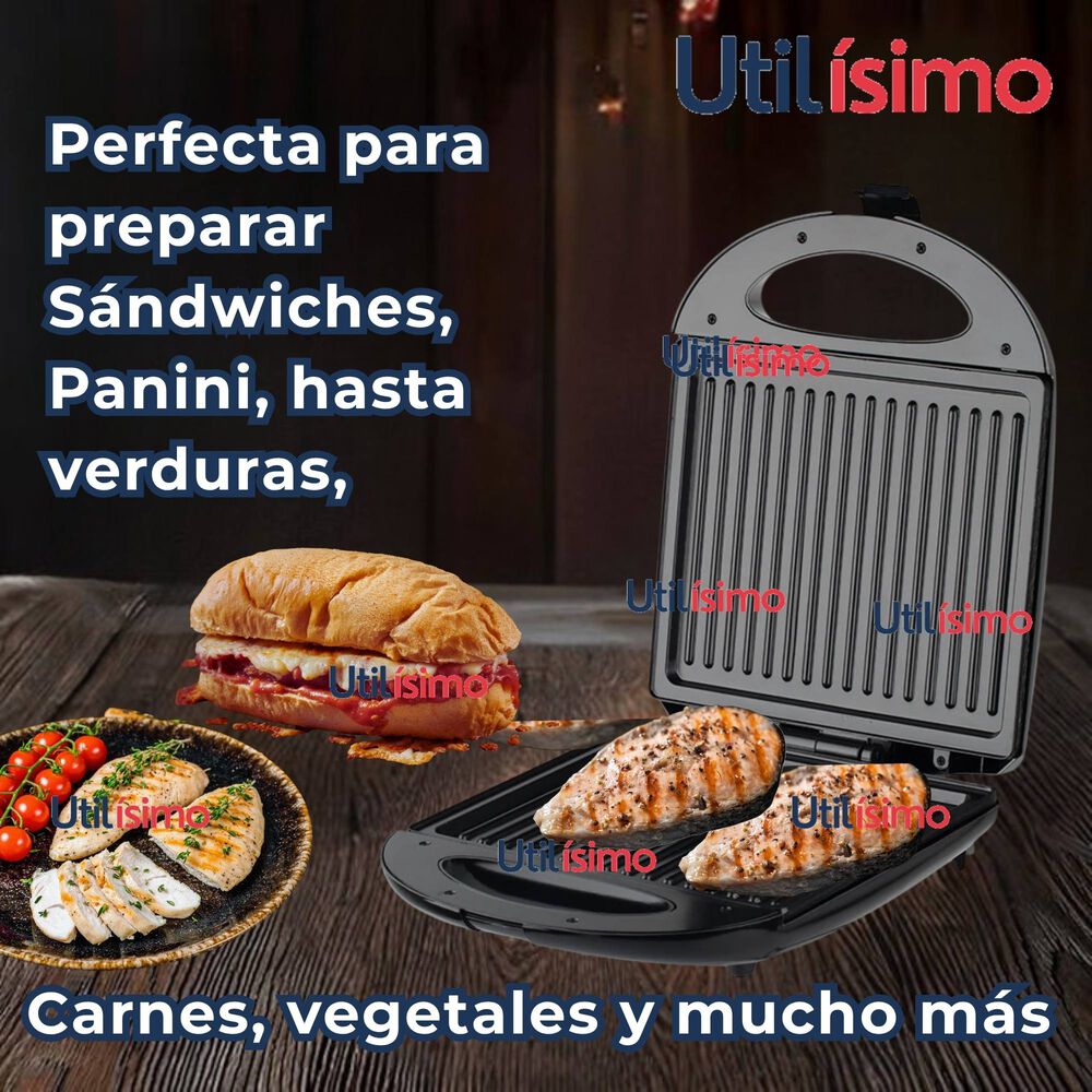 Sandwichera Eléctrica Tipo Grill Tostador Y Plancha Raf image number 6.0