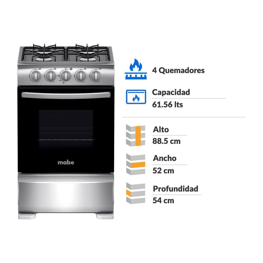Cocina A Gas Mabe CMC20AXX-1 / 4 Quemadores image number 1.0