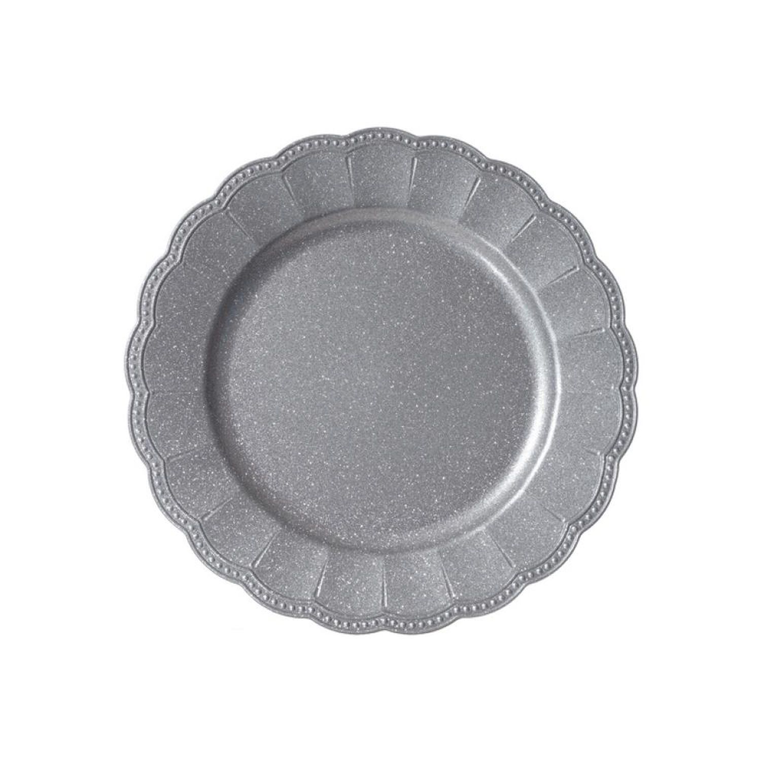Platos De Navidad Casaideal Plateado Redondo image number 0.0