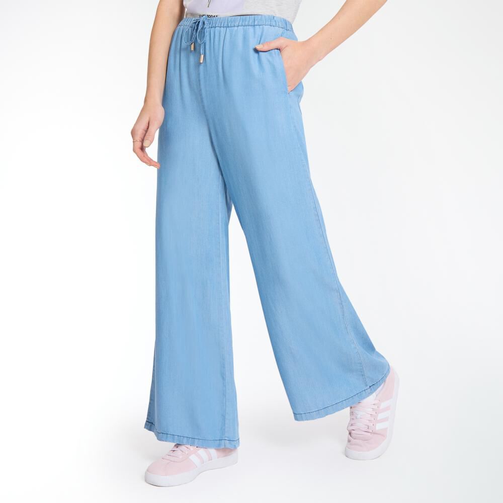 Pantalón Elásticado En Cintura Tiro Medio Relax Mujer Freedom image number 2.0