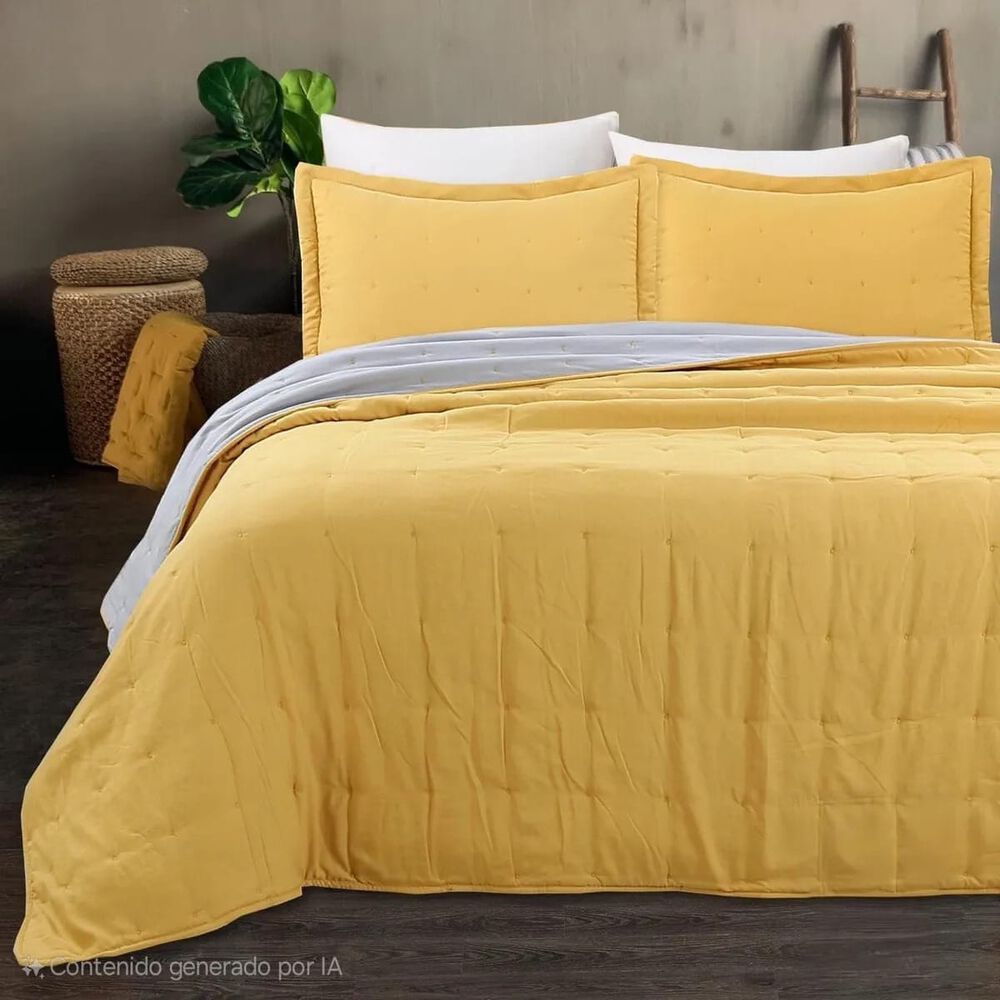 Cubrecama De Algod&oacute;n Bordado 1.5 Plazas image number 0.0