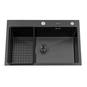 Lavaplatos Deluxe Sobre Cubierta Domsa Mds7046-black 70x46x22cm (incluye Accesorios)
