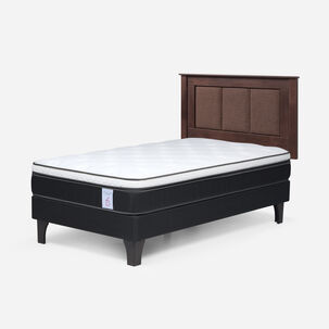 Cama Europea Rosen New Style 6 / 1.5 Plazas / Base Normal + Respaldo