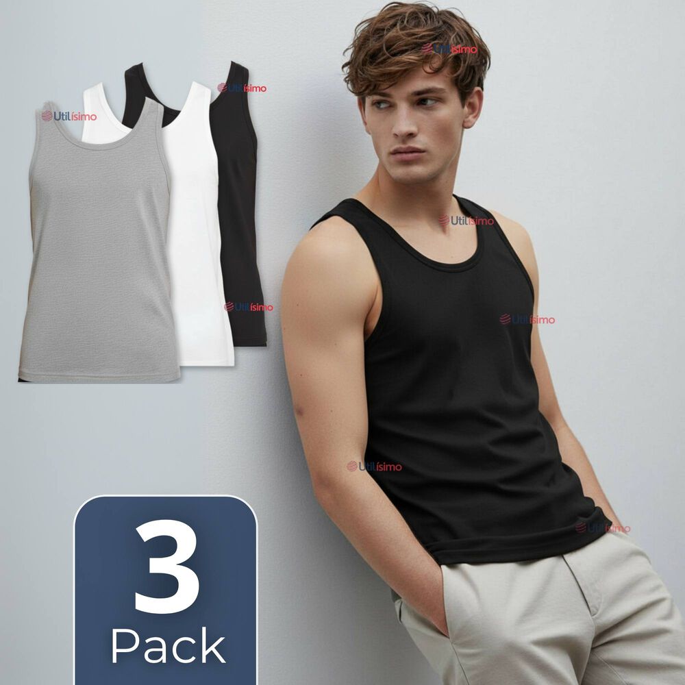 Pack 3 Camiseta Sin Manga B&aacute;sica Suave 100% Algod&oacute;n Colores Surtidos Ni&ntilde;o Y Juvenil image number 0.0