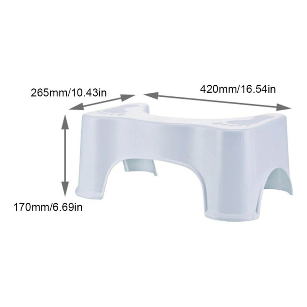 Taburete Antideslizante Blanco Para Baño Diseño Moderno image number 3.0