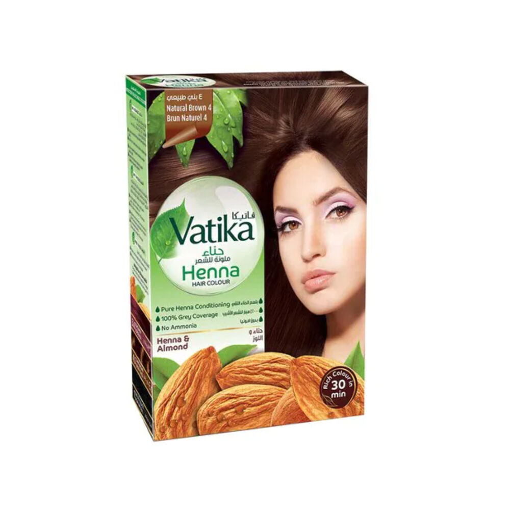 Vatika Henna Tintura Coloraci&oacute;n Casta&ntilde;o 6 Sachets image number 0.0