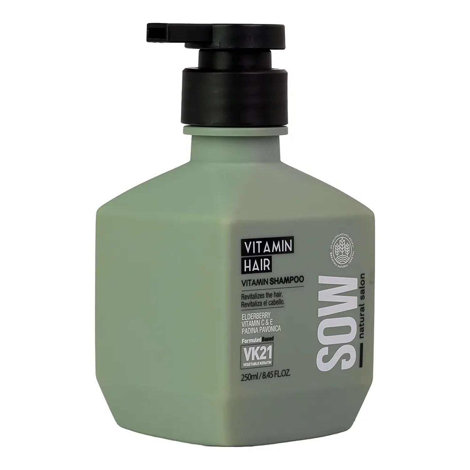 Sow Vitamin Hair Shampoo Vk21 Nutritivo Cabello Seco-da&ntilde;ado 250ml image number 1.0