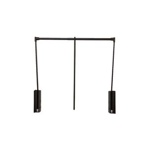 Elevador Barra Closet 770-1200 Mm Servetto Negro