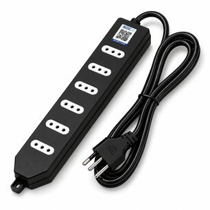 Alargador Macrotel Me-206b1 6 Tomas 1.5 M Negro