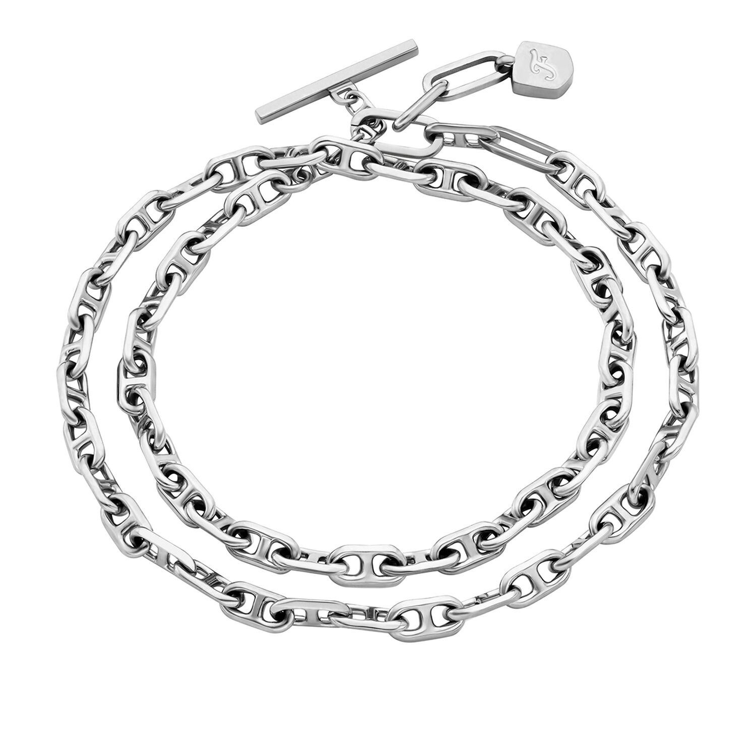 Pulsera Doble Fossil Ja7245040 Plateado Mujer image number 0.0