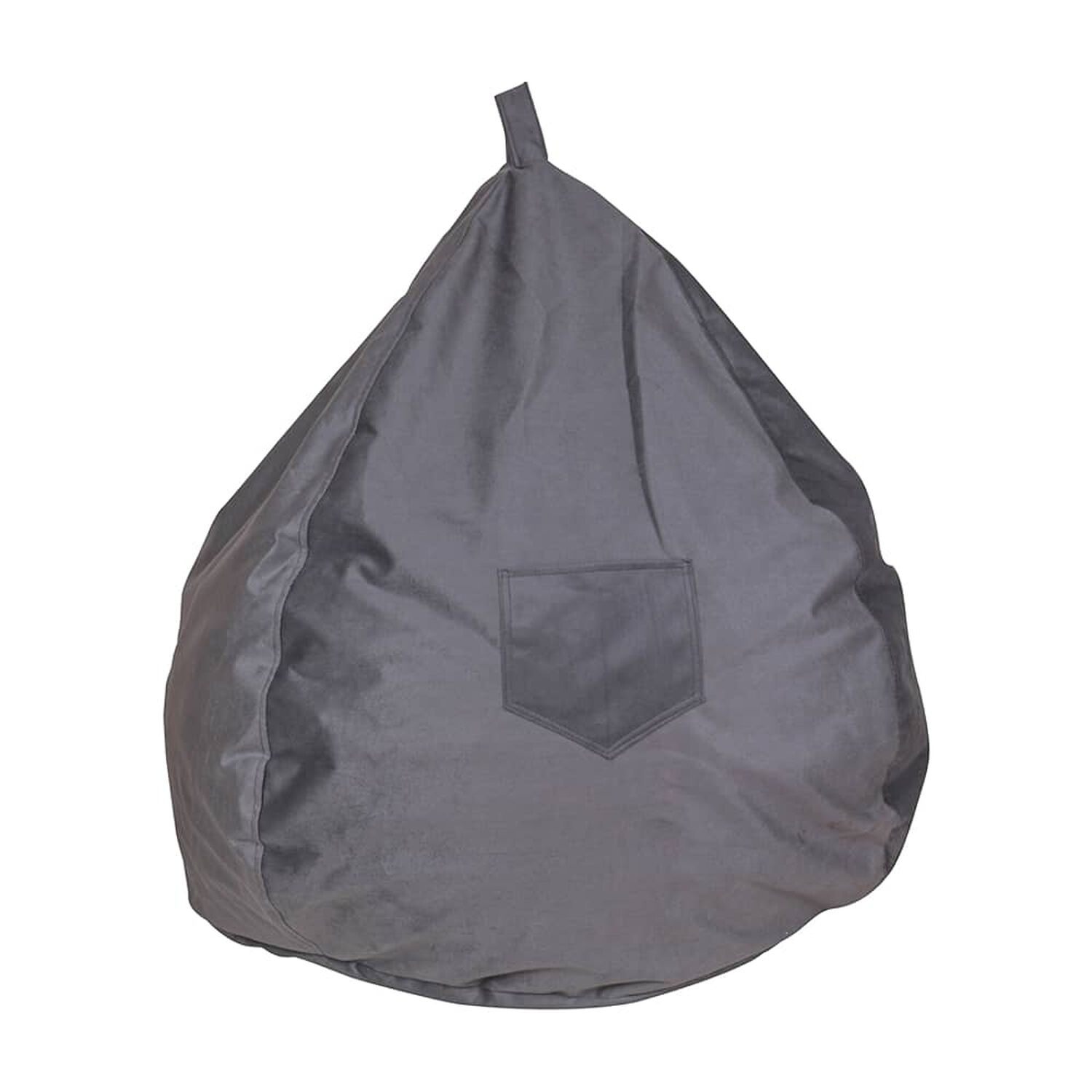Pouf Pera Infantil Gris Felpa 60x50x50 Cm M&aacute;xima Design image number 0.0