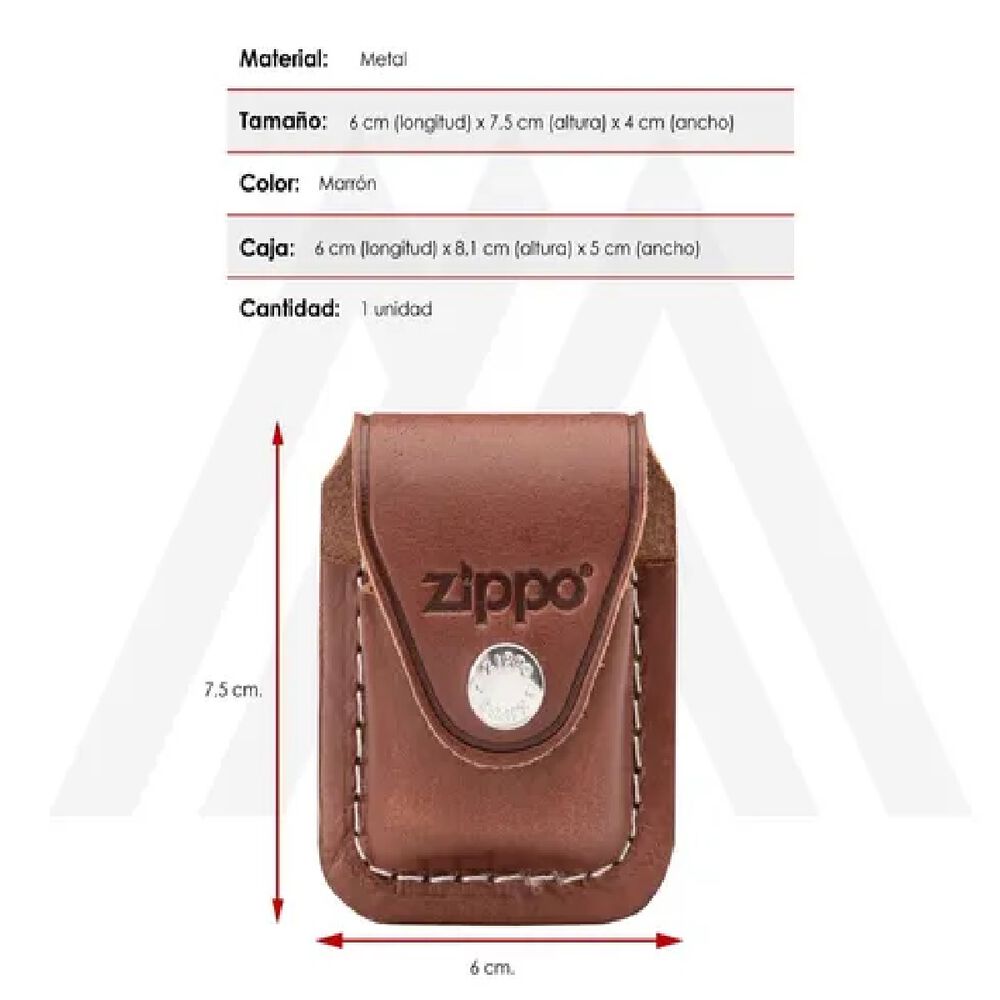 Estuche Zippo Funda Cuero Brown Marrón image number 3.0