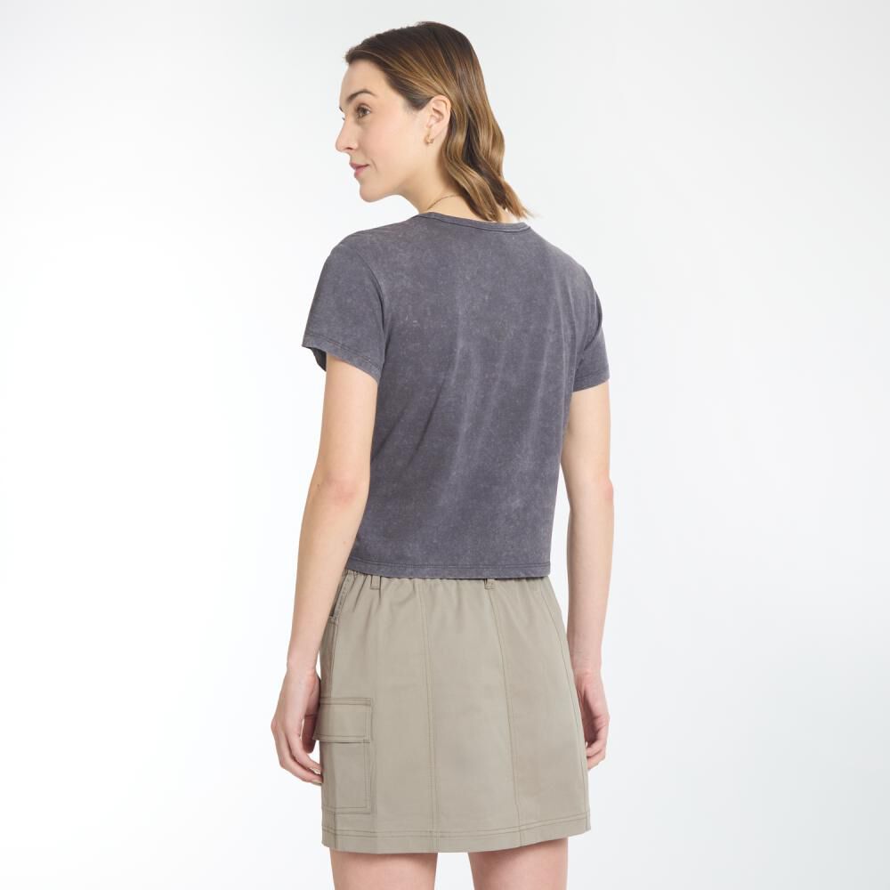 Polera Con Lavado Manga Corta Cuello Redondo Mujer Ocean Pacific image number 3.0
