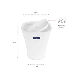 Basurero Con Tapa Vaiv&eacute;n 8.5 Litros Multifuncional Pl&aacute;stico Pp Premium Nautica