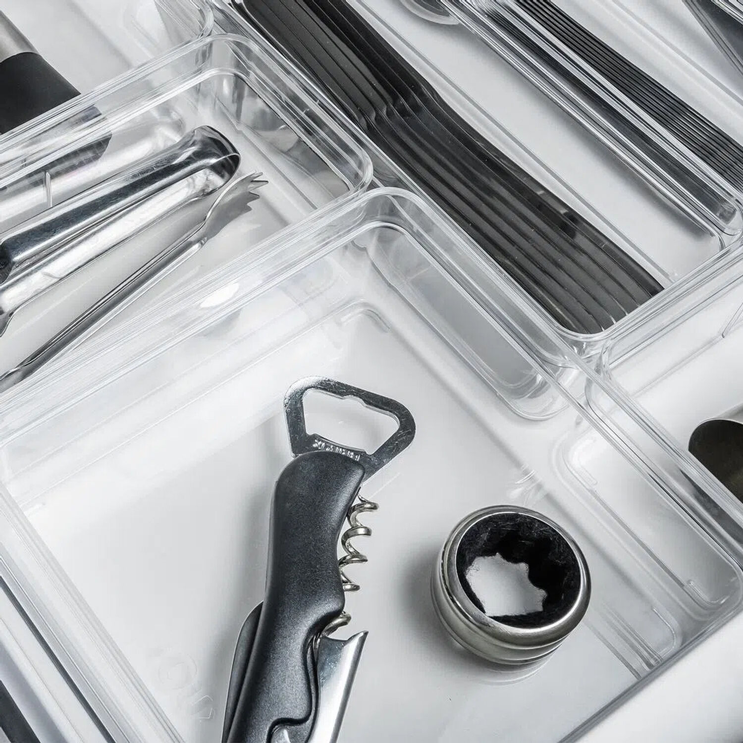 Organizador De Caj&oacute;n Clear 15 X 15 X 5,6 Transparente image number 2.0