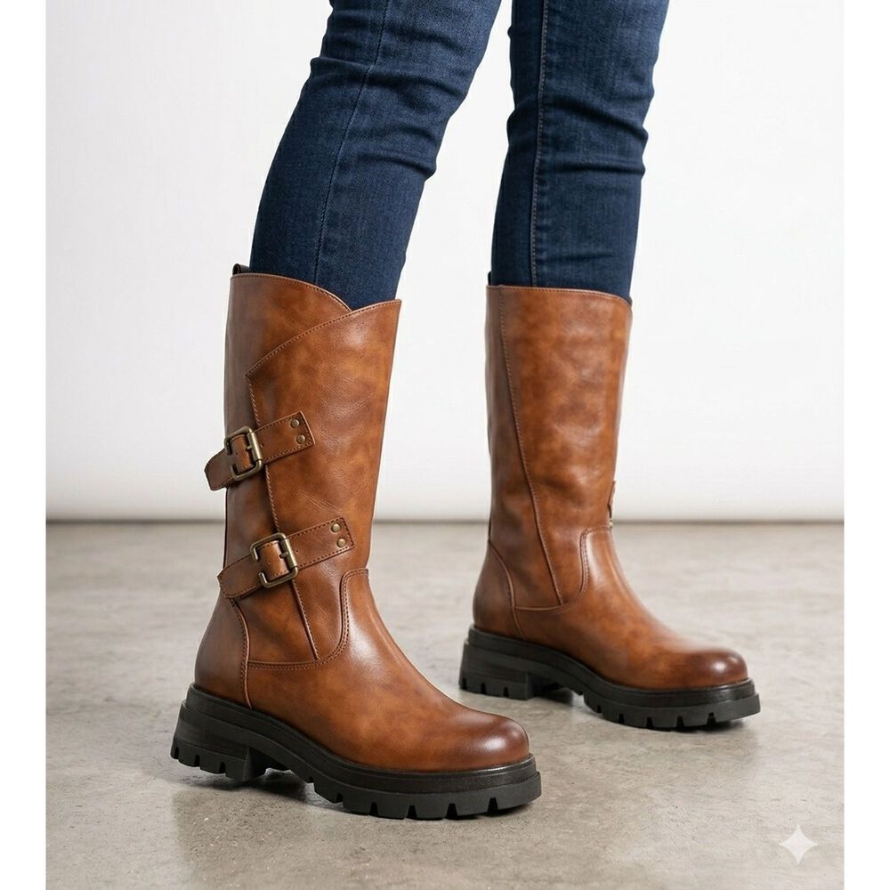 Bota Biker Zara Caramelo Alquimia image number 5.0