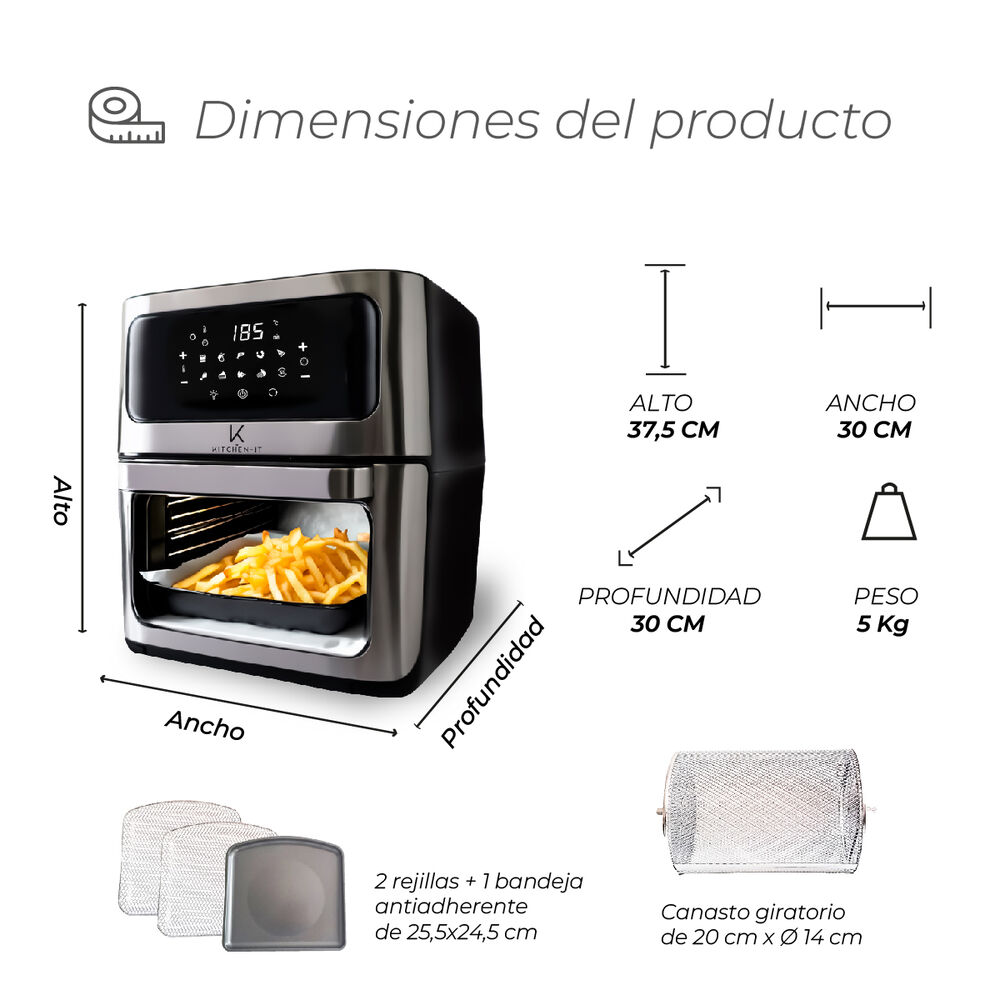 Freidora De Aire Max Edition 12l Kitchen-it image number 6.0