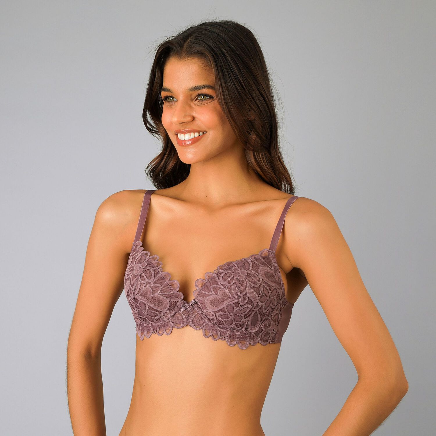 Sosten Copas Push Up Encaje Flor Flores Mujer 13504-272 image number 1.0