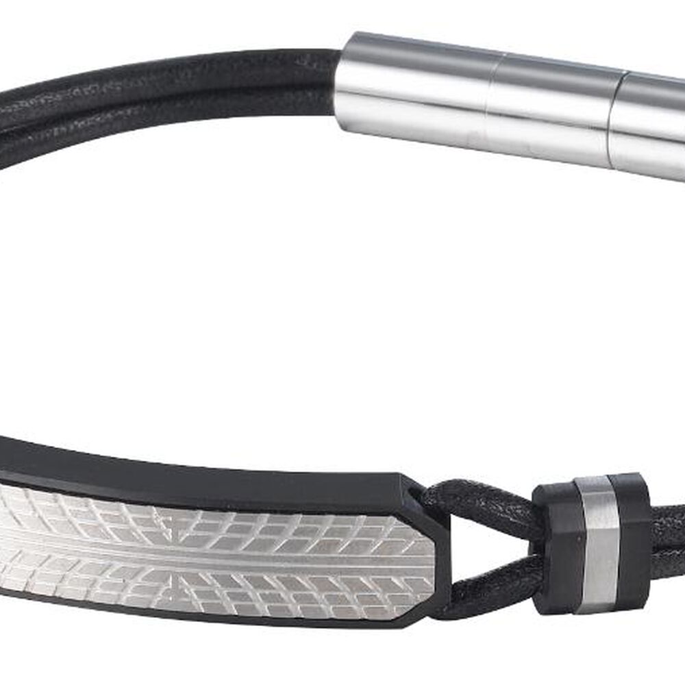 Pulsera De Hombre Cat J001b10121 Plateado-negro image number 0.0