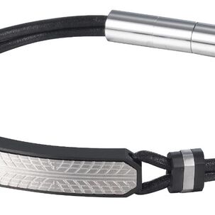 Pulsera De Hombre Cat J001b10121 Plateado-negro