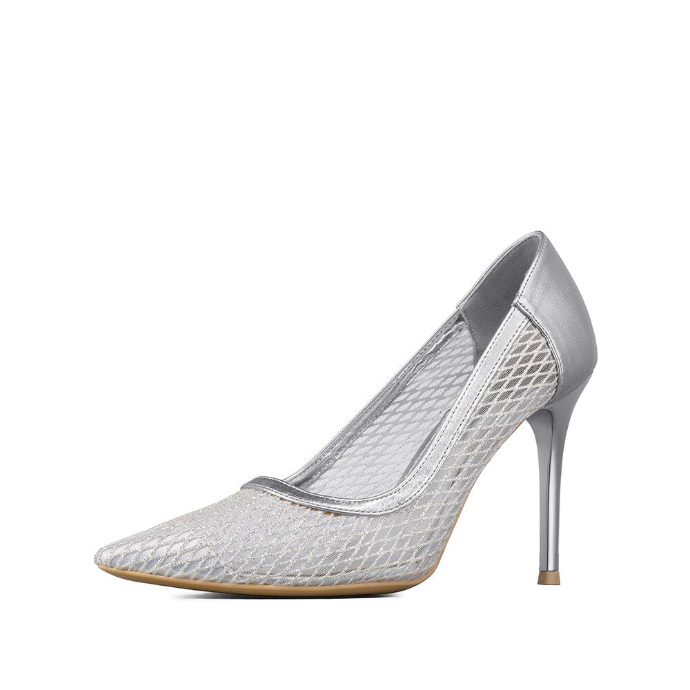 Zapato Taco Alto Elegante Malla Moda Mujer Weide Ghe36 image number 6.0