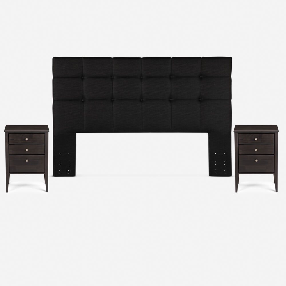 Cama Europea Rosen New Style 6 / King / Base Dividida + Set De Maderas Issey Grafito image number 2.0