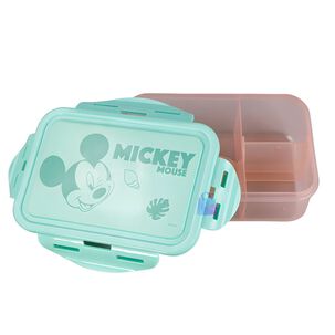 Herm&eacute;tico Mickey 700ml Divisiones + Cubiertos Mickey - Ps