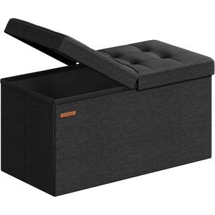 Puff Rectangular Songmics Con Ba&uacute;l De Almacenaje Y Tapa
