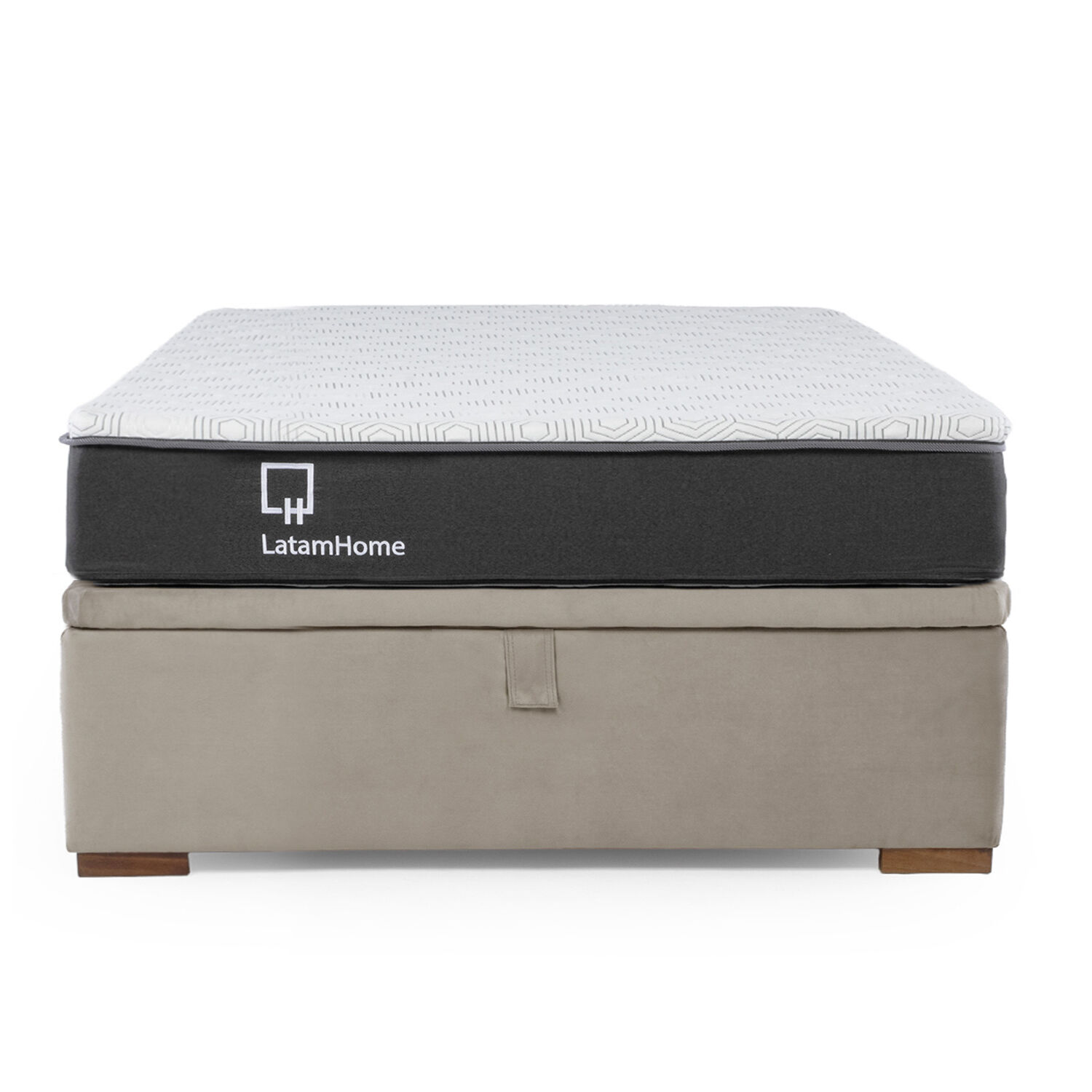 Cama Funcional Boxet Full 1.35 Mt Colchon Resortes New Top Funda Lavable Beige image number 6.0