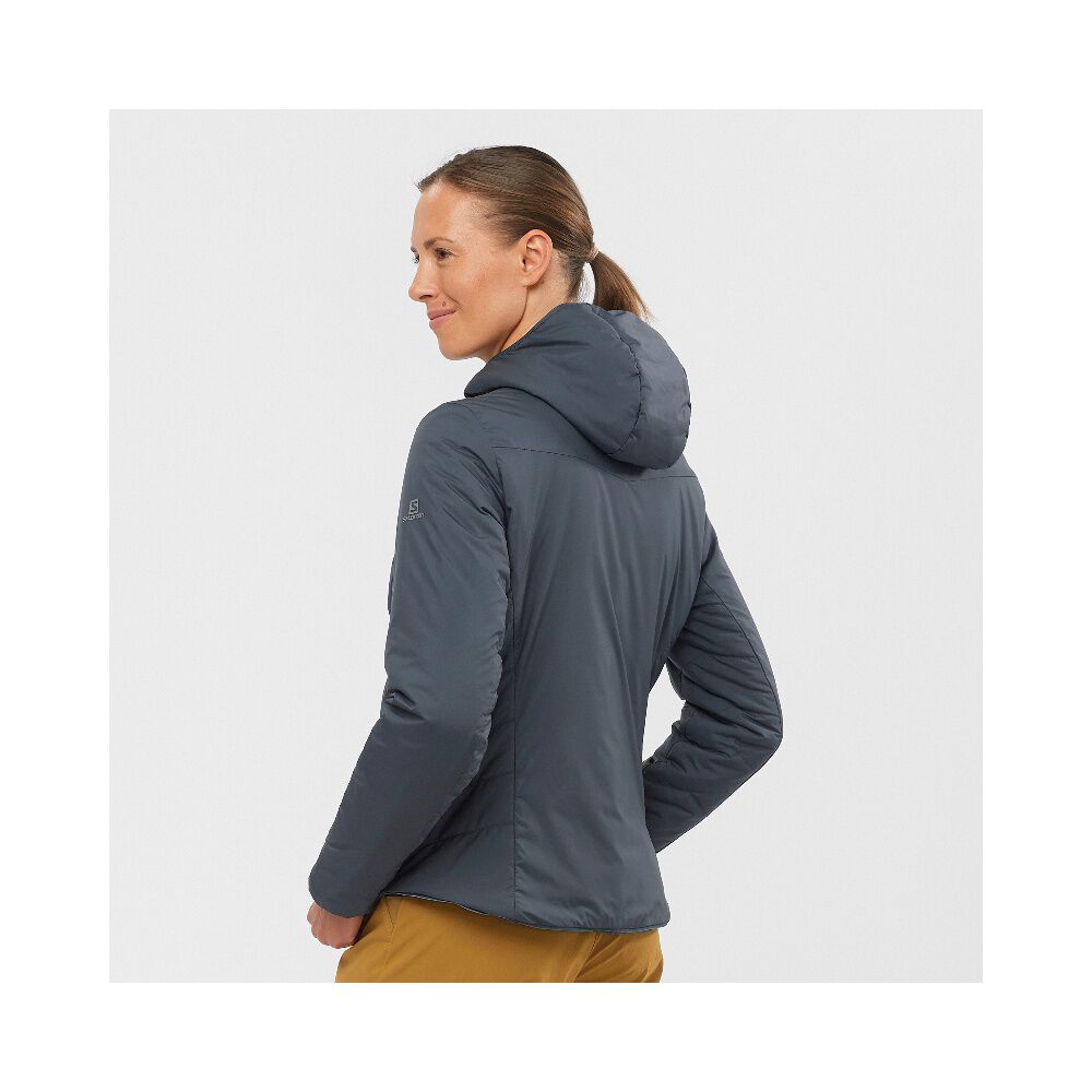 Chaqueta Mujer Outrack Insulated Gris Salomon image number 4.0