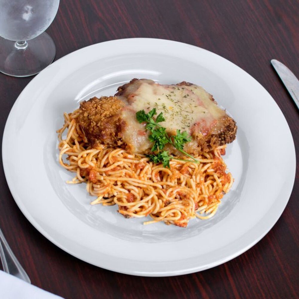 Set De 6 Platos Melamina Redondo Borde Ancho Blanca 21 Cm L&iacute;nea Cl&aacute;sica image number 1.0