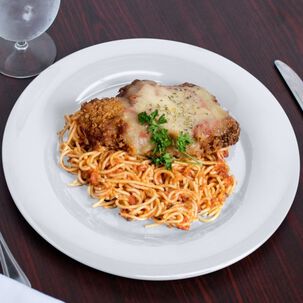 Set De 6 Platos Melamina Redondo Borde Ancho Blanca 21 Cm L&iacute;nea Cl&aacute;sica