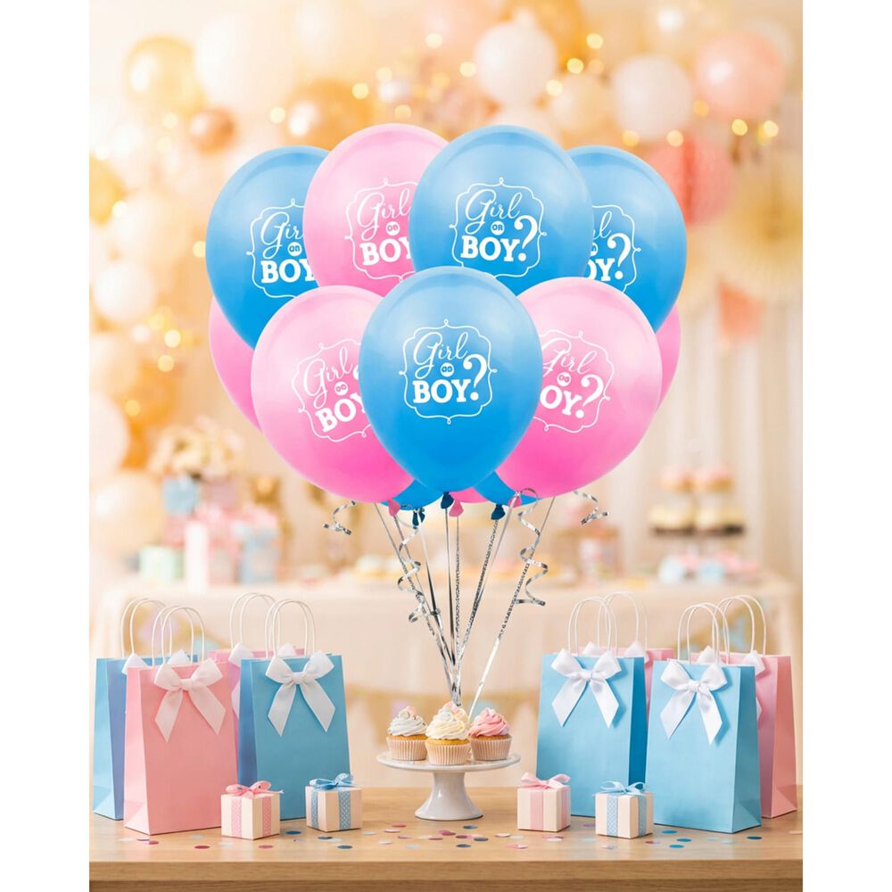 Set De 40 Globos Revelaci&oacute;n De Genero Baby Shower image number 4.0
