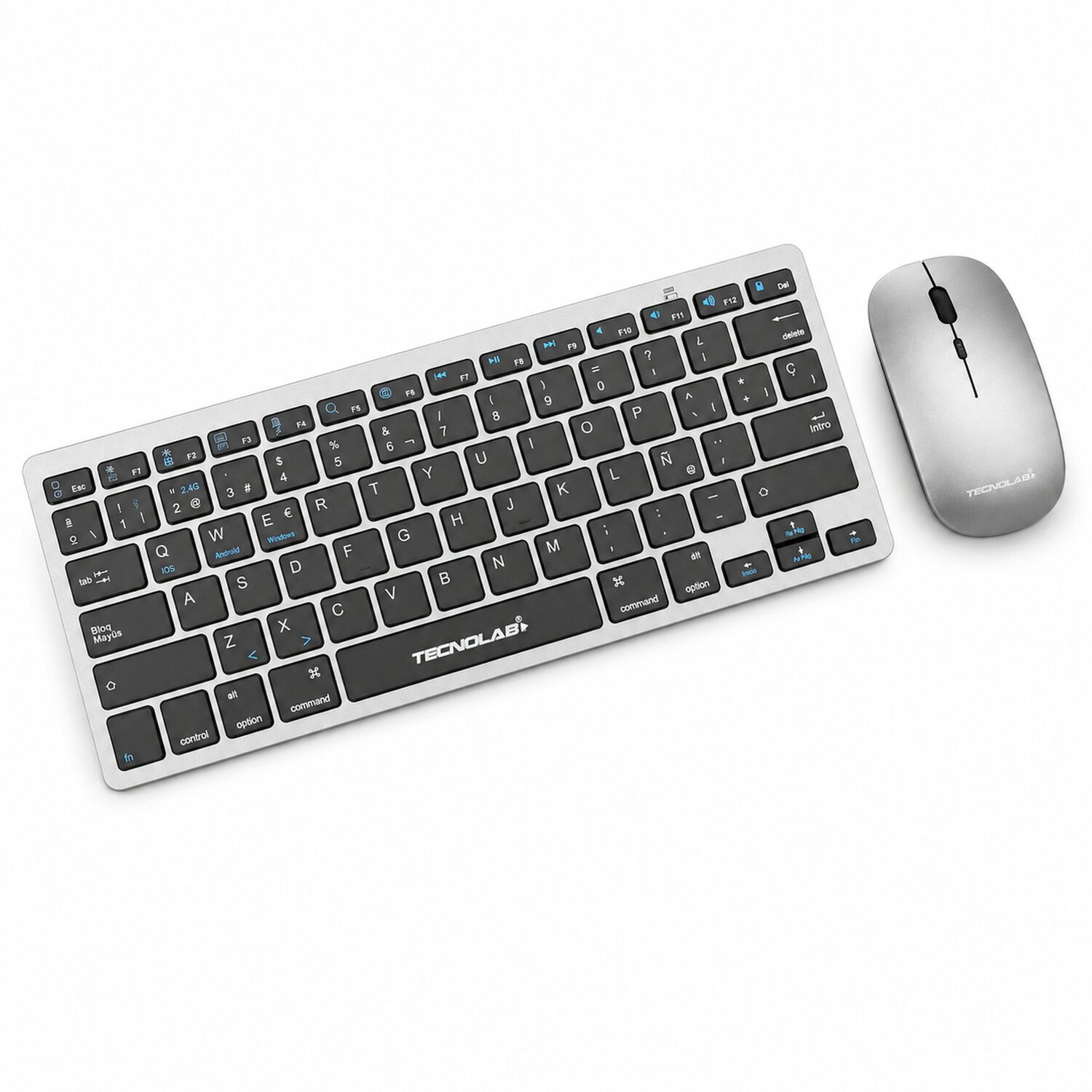 Kit Teclado Y Mouse Inal&aacute;mbrico Conexi&oacute;n Bluetooth + Usb 2g image number 8.0