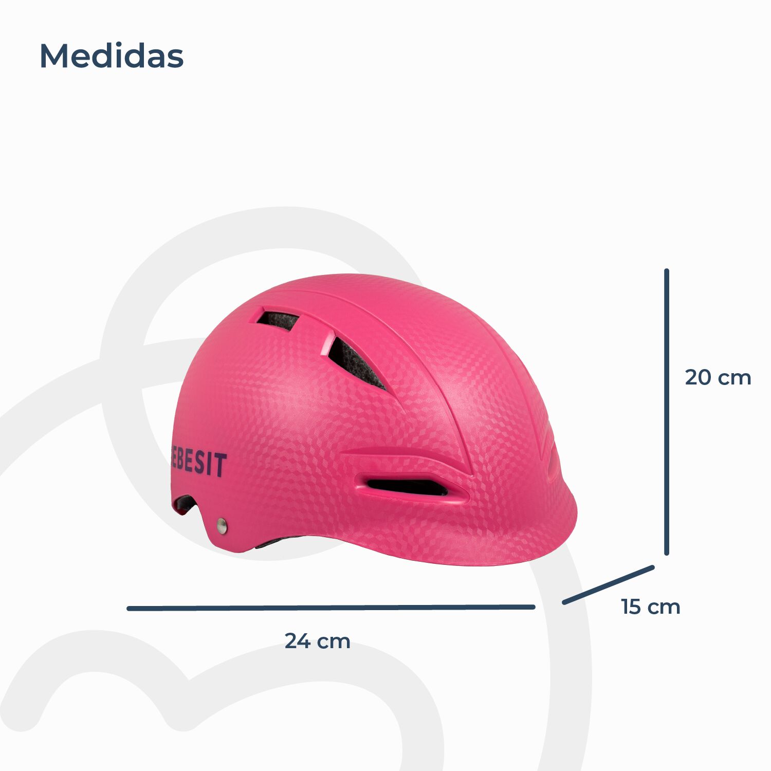 Casco Bicicleta Regulable Ni&ntilde;o Ni&ntilde;a Rosa Bebesit image number 4.0