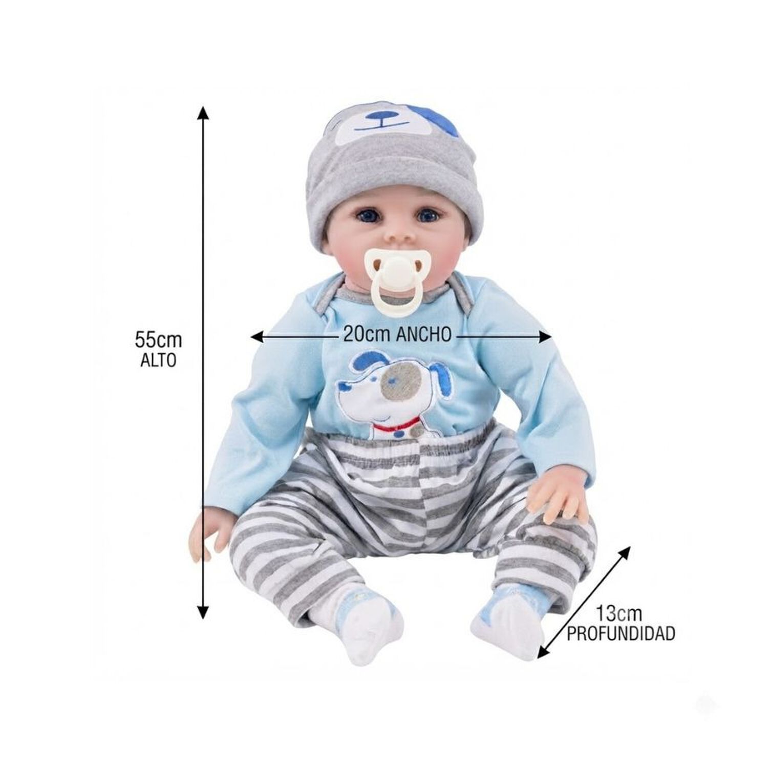 Mu&ntilde;eco Beb&eacute; Reborn Realista Silicona Suave image number 2.0