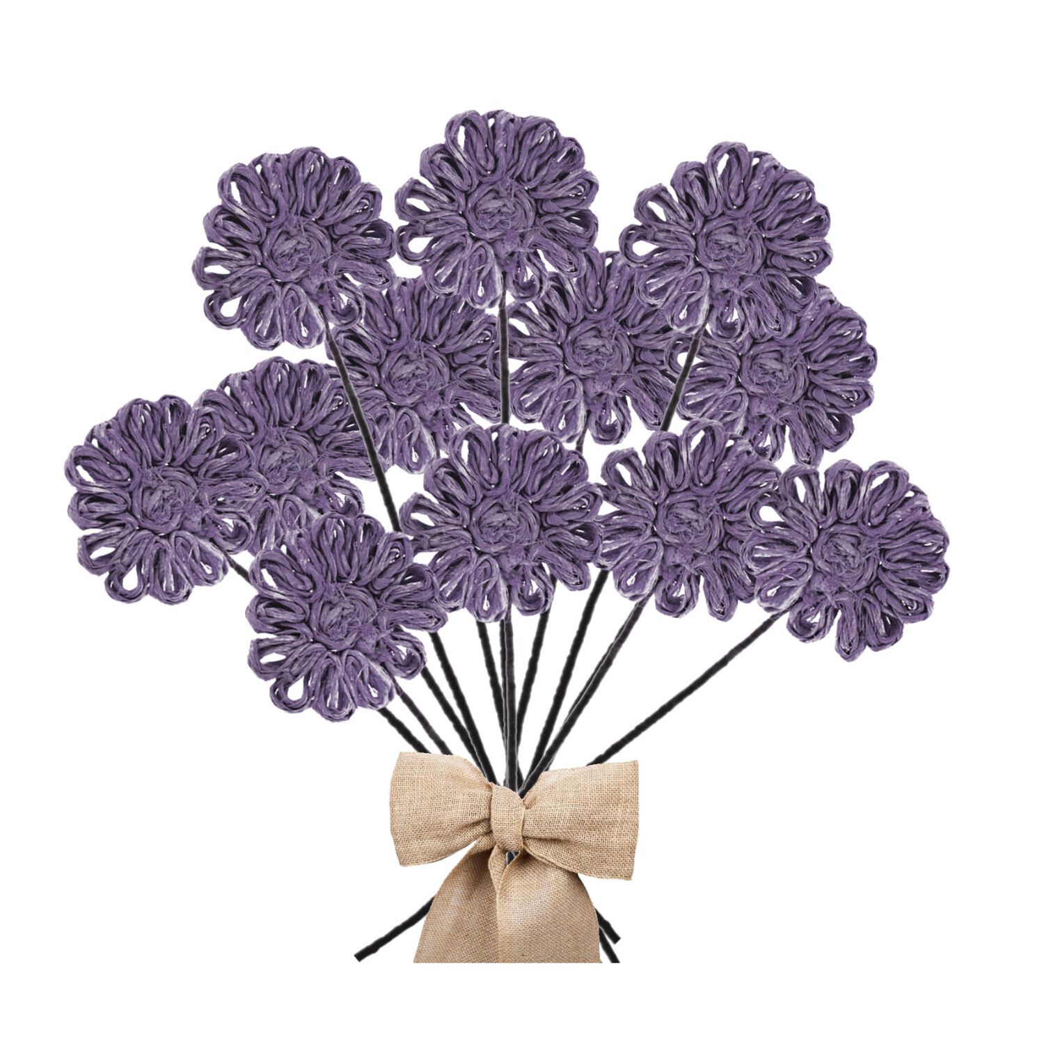 Flor Yute Lila 38 Cm Pack 6 Un. image number 2.0
