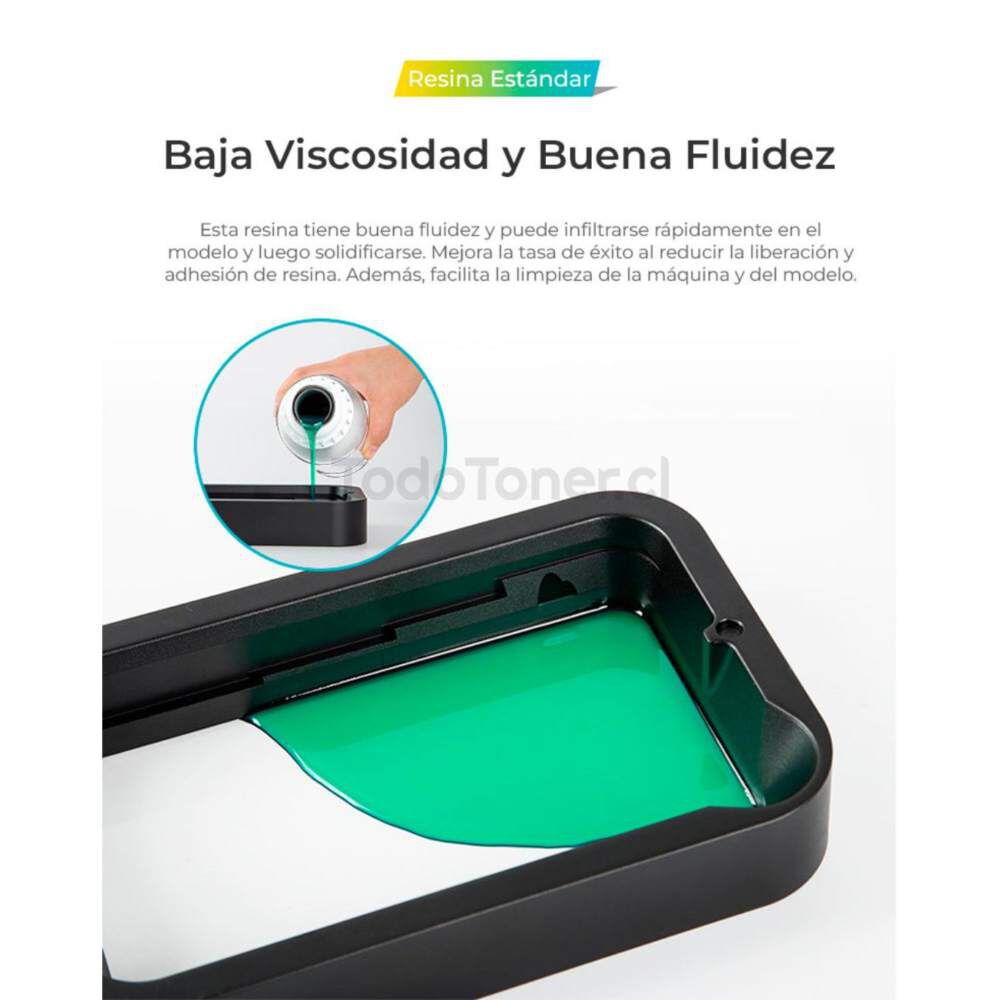 Resina Verde Para Impresoras 3d 500g Creality image number 4.0