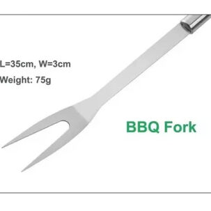 Set 5 Utensilios Profesional Acero Inox Para Asado + Estuche