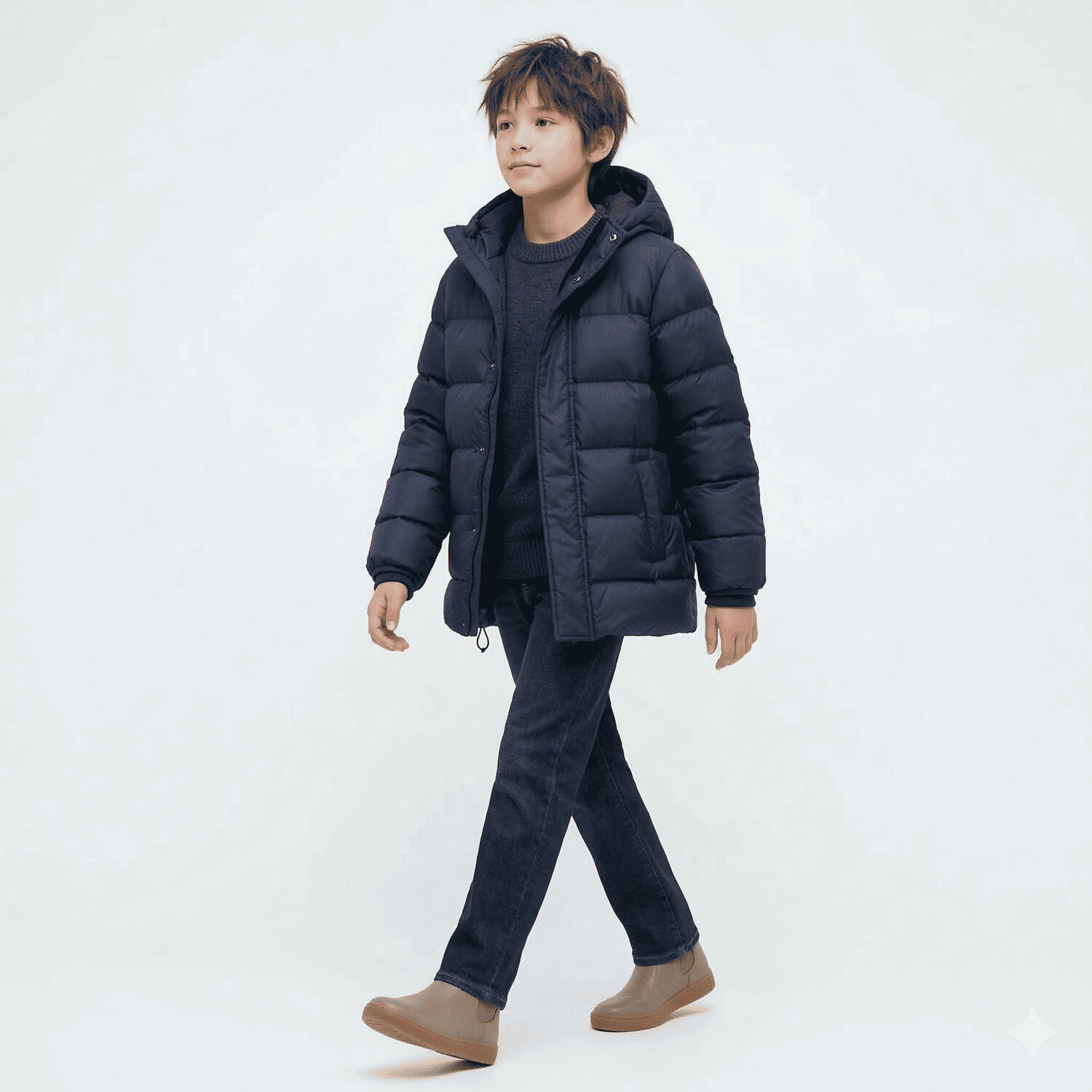Parka Ni&ntilde;o Invierno Acolchada Capucha Termica Abrigo Escolar image number 2.0