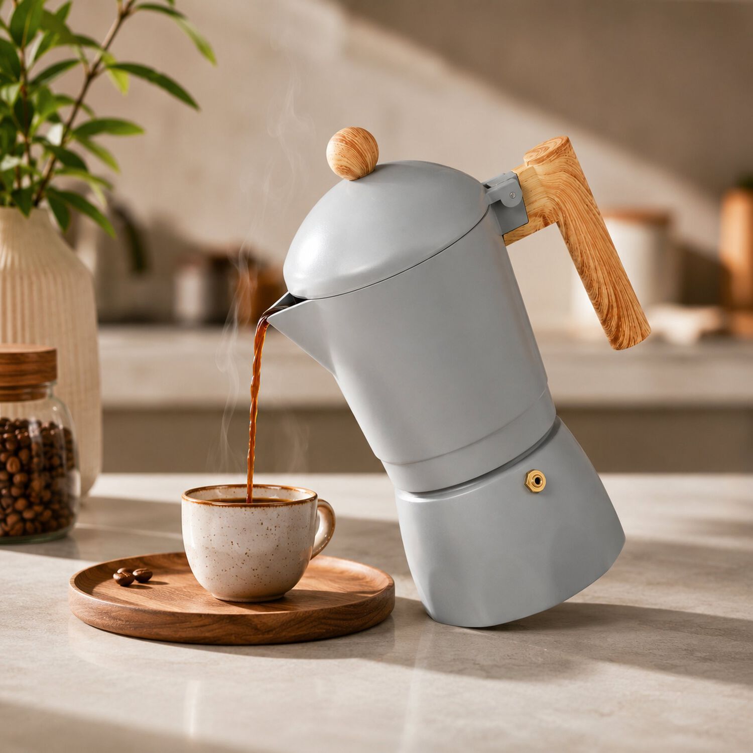 Cafetera Italiana Bergner Premium Desmontable 480ml image number 7.0