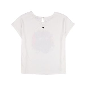 Polera Doble Tela Con Estampado Delantero Manga Corta Mujer Kimera