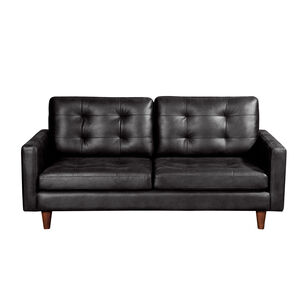 Sofa Napoles 3 Cuerpos Cuero Kentucky Negro