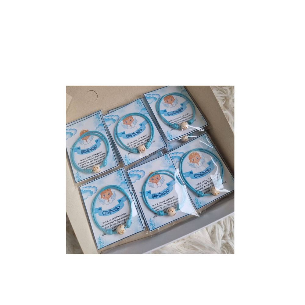 Recuerdos Encintados Bautismo Bautizo 12 Hilo Rojo + Tarjeta image number 3.0